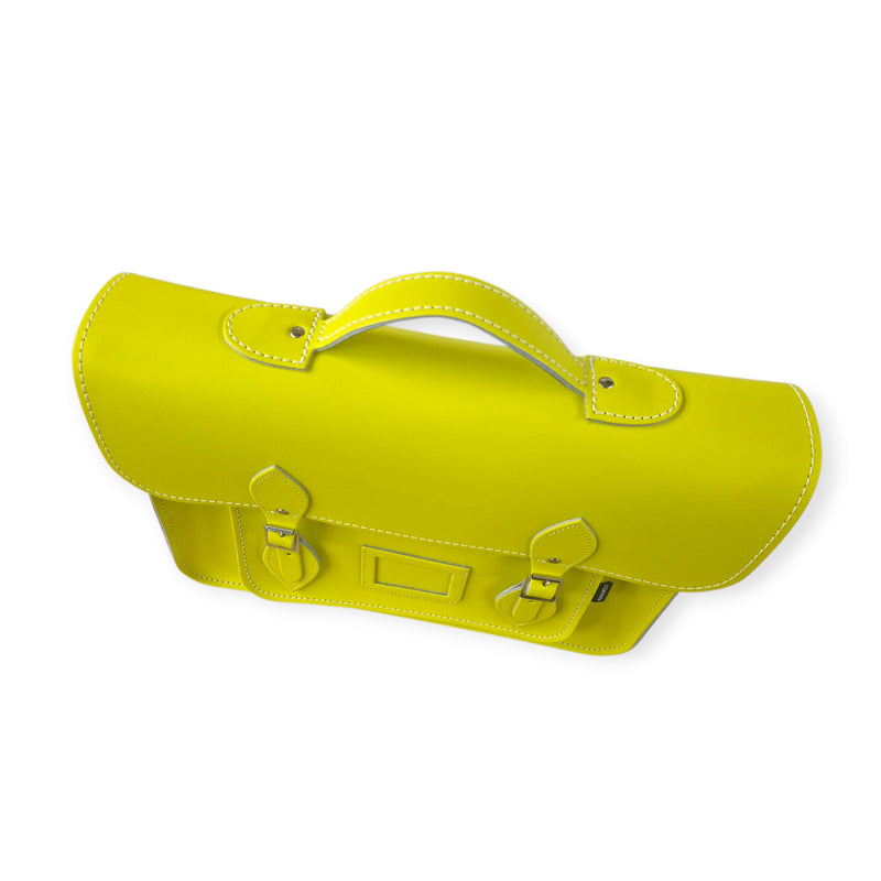 Leather 16'' Satchel Pastel Daffodil Yellow - In Stock & Ready to Ship