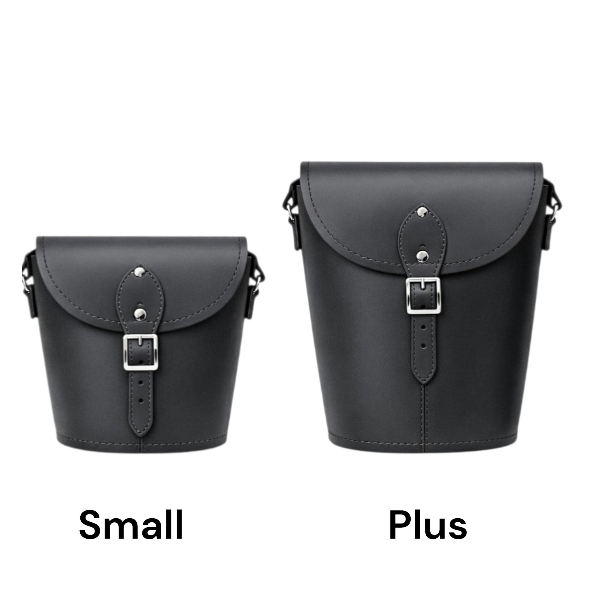 Leather Barrel Bag - Black - In Stock & Ready to Ship