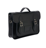 Leather Backpack Satchel Black 14.5'' - In Stock & Ready to Ship