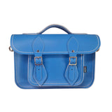 Leather Satchel - 11.5'' Cornflower Blue - In Stock & Ready to Ship