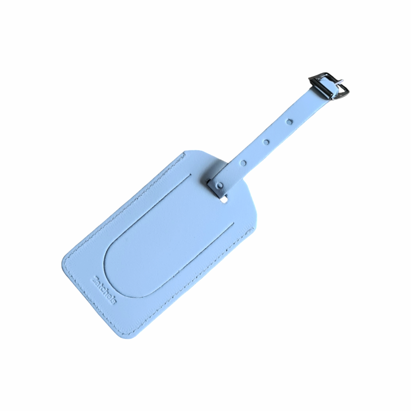 Leather Luggage Tag - White & Red - England