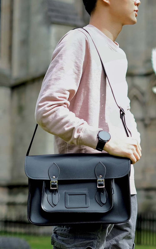 Leather satchel