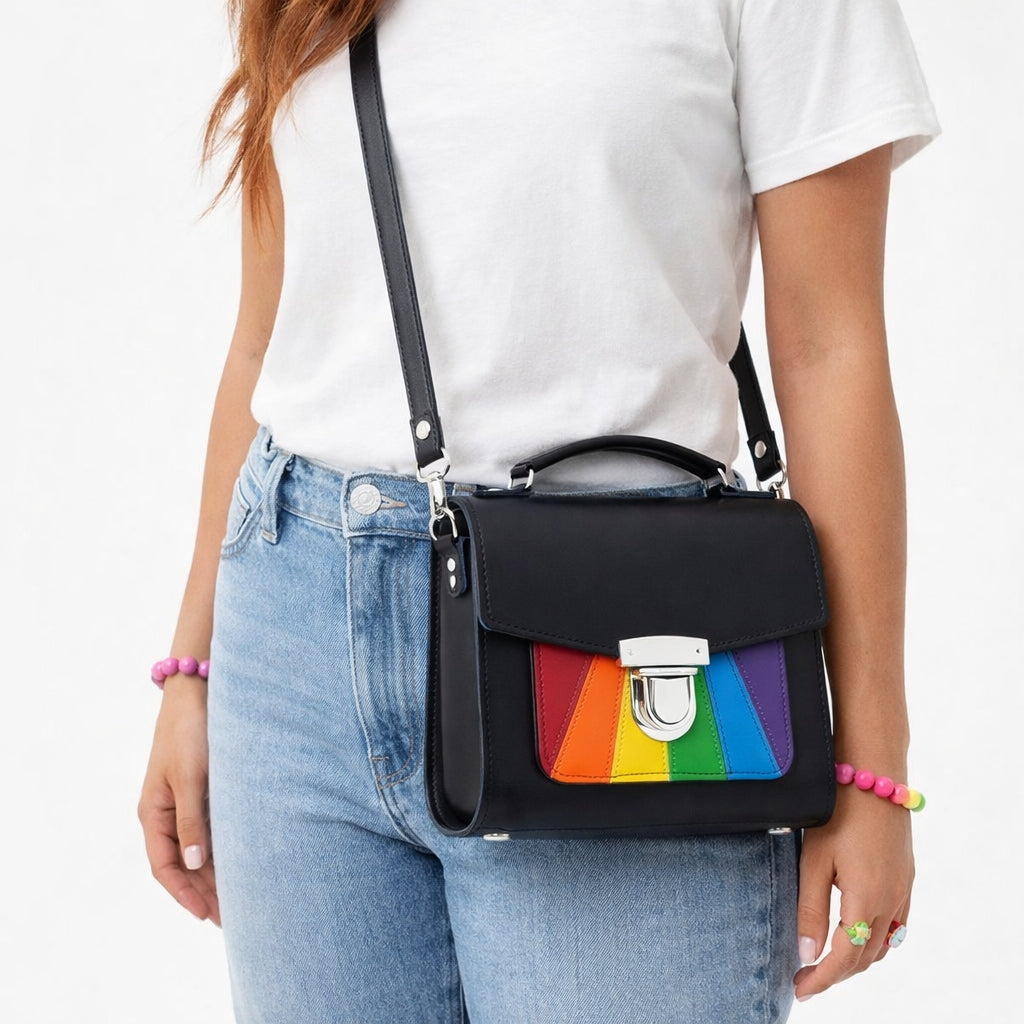 Handmade Leather Sugarcube Handbag - Pride