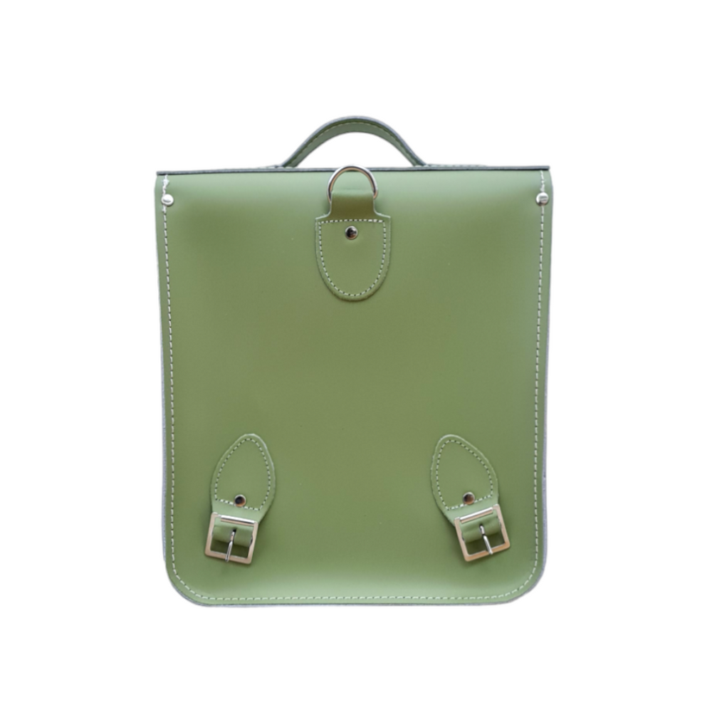Zatchels Sage Green Handmade Leather City Backpack | 2 Sizes