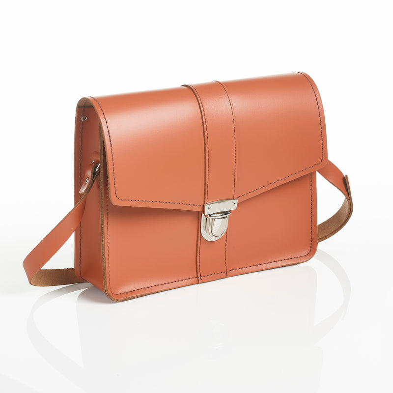 Leather Shoulder Bag - Burnt Orange