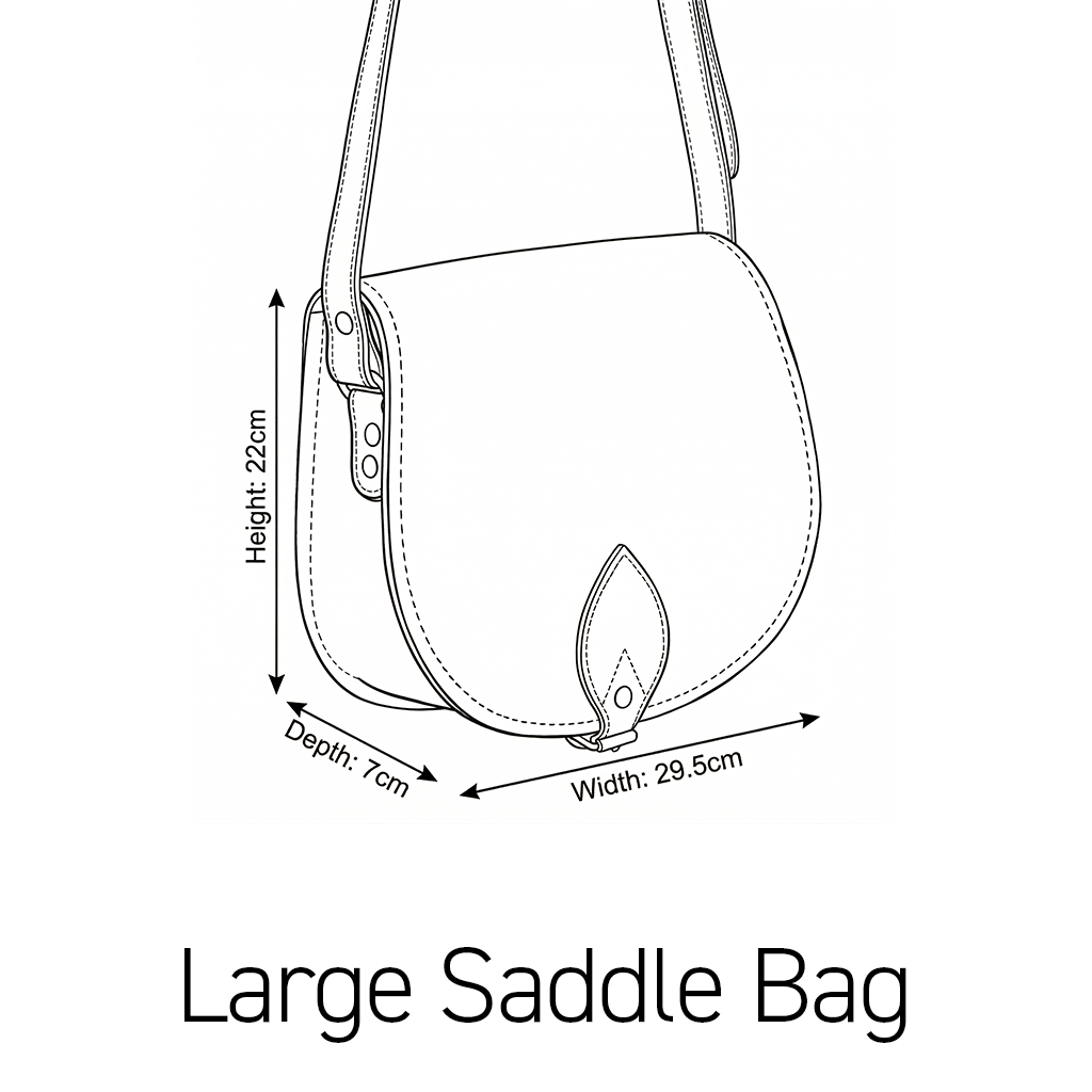 Handmade Leather Saddle Bag - Magenta