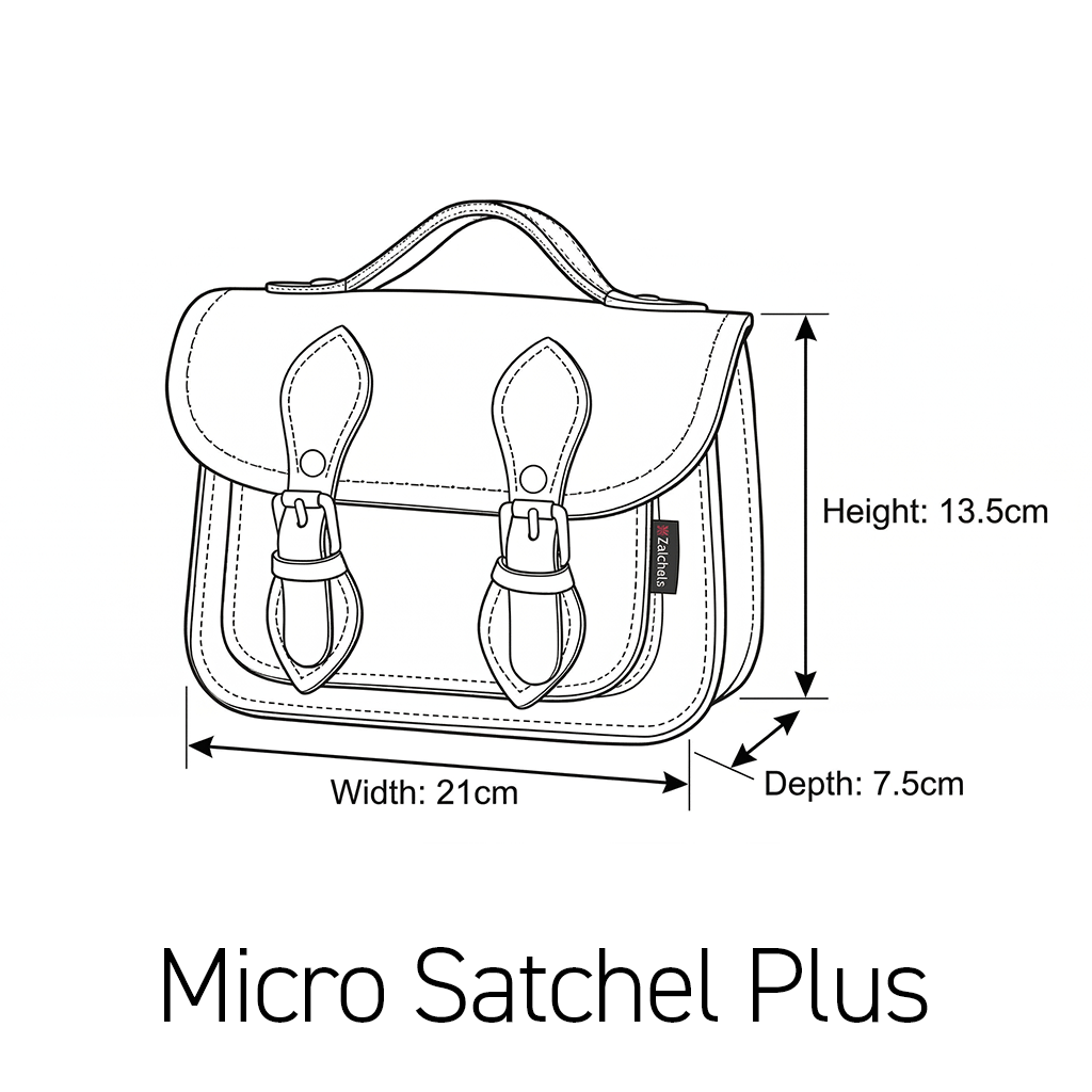 Handmade Leather Micro Satchel Plus -Oxblood - In Stock & Ready to Ship