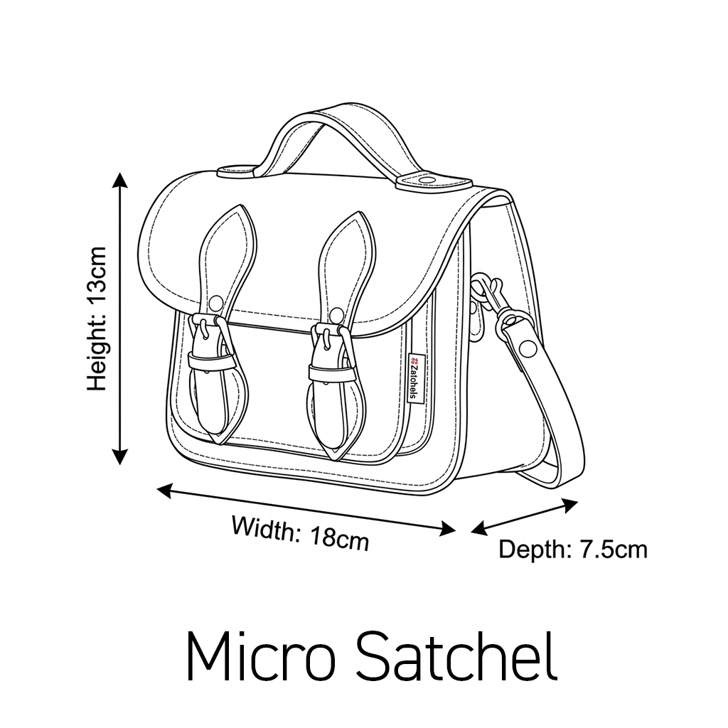 Handmade Leather Micro Satchel - Red