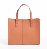 Handmade Leather Shopper - Burnt Orange