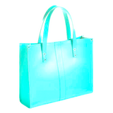 Handmade Leather Shopper - Limpet - Shell Blue