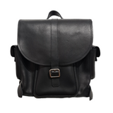 Men's Leather Tannery Backpack - Black