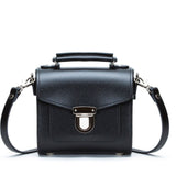 Leather Sugarcube Handbag - Black - Plus Size - In Stock & Ready to Ship