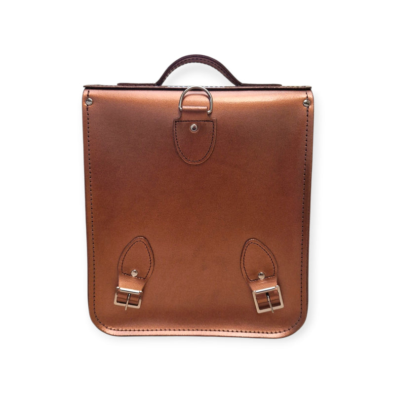 Leather City Backpack - Bronze Metallic High Shine - In Stock & Ready to Ship