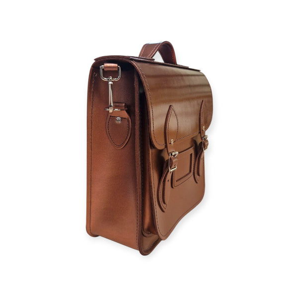 Leather City Backpack - Bronze Metallic High Shine - In Stock & Ready to Ship