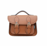 Handmade Leather Micro Satchel - Burnt Orange