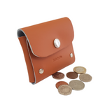 Handmade Leather Simple Coin Purse - Burnt Orange