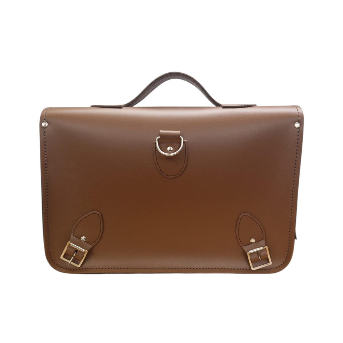 Leather 14.5'' Backpack Satchel Chestnut Brown - In Stock & Ready to Ship