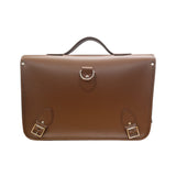 Leather 16'' Backpack Satchel Chestnut Brown - In Stock & Ready to Ship