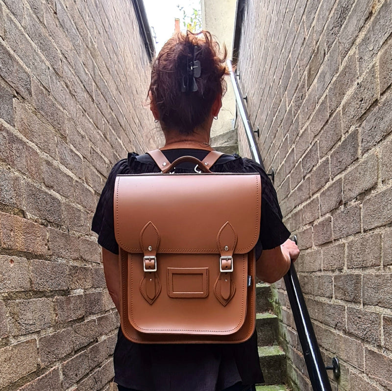 Leather City Backpack Plus - Chestnut - In Stock & Ready to Ship