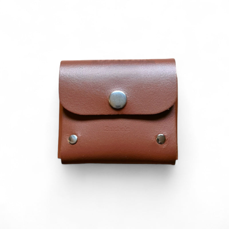 Handmade Leather Simple Coin Purse - Chestnut