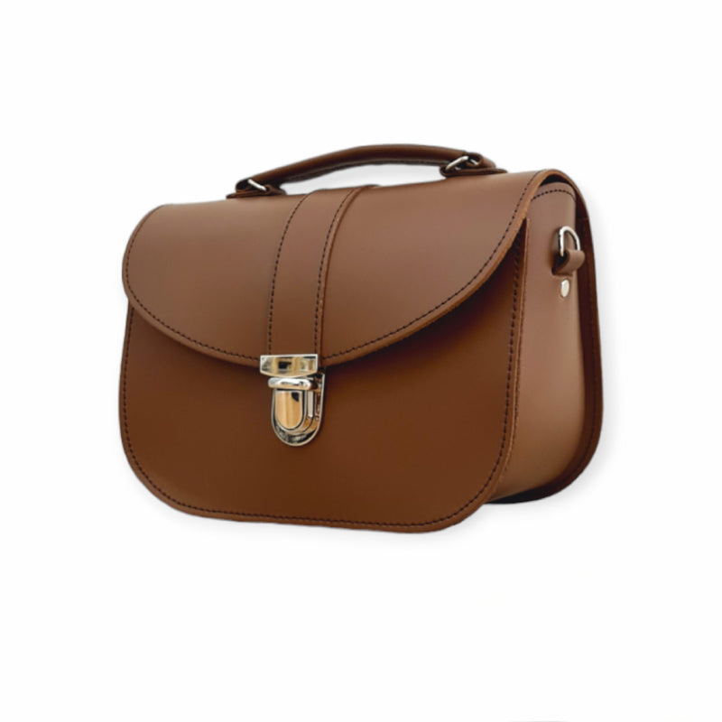 Olympia Handmade Leather Bag - Chestnut