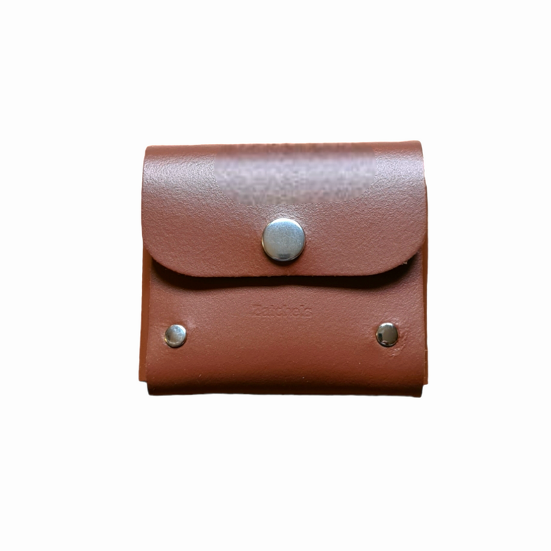 Handmade Leather Simple Coin Purse - Chestnut