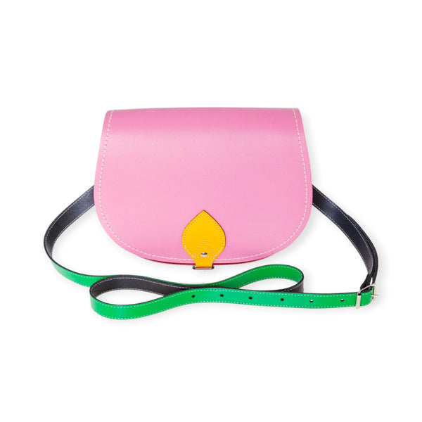 Leather Saddle Bag Large - Classic Kaleidoscope - In Stock & Ready to Ship