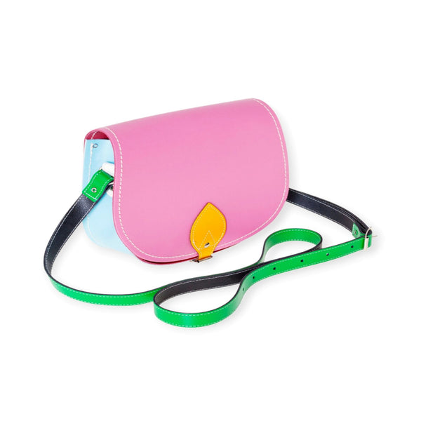 Leather Saddle Bag Large - Classic Kaleidoscope - In Stock & Ready to Ship