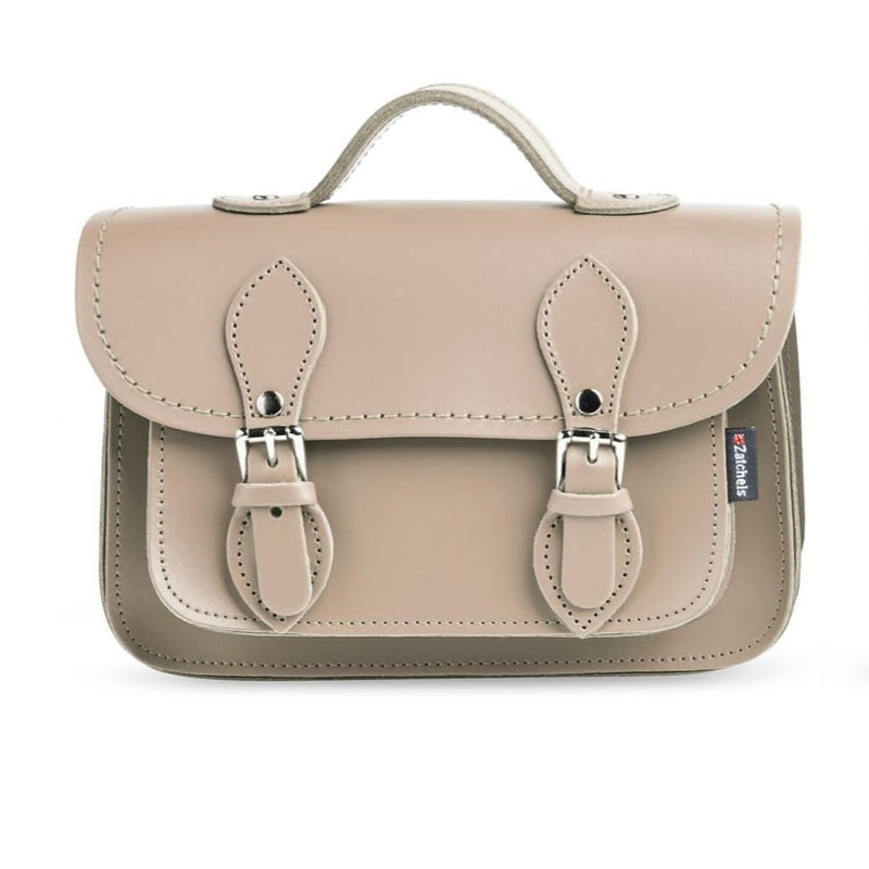 Handmade Leather Micro Satchel Plus -Iced Coffee - In Stock & Ready to Ship
