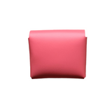 Handmade Leather Simple Coin Purse - Coral