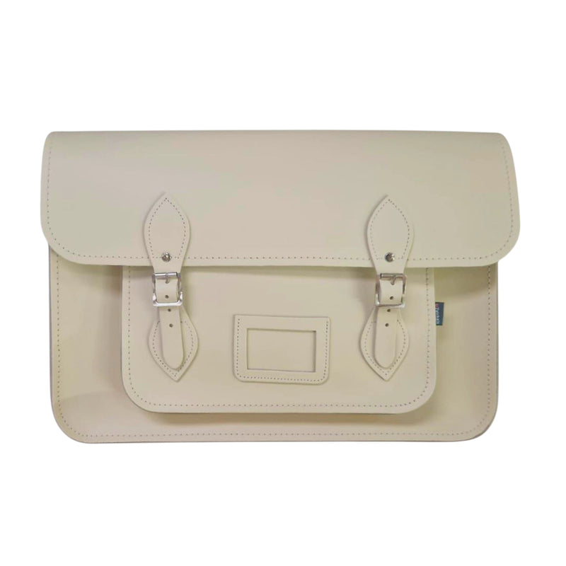 Leather 16'' Backpack Satchel Pastel Cream - In Stock & Ready to Ship