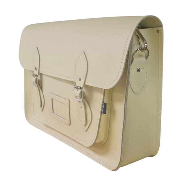 Leather 16'' Backpack Satchel Pastel Cream - In Stock & Ready to Ship
