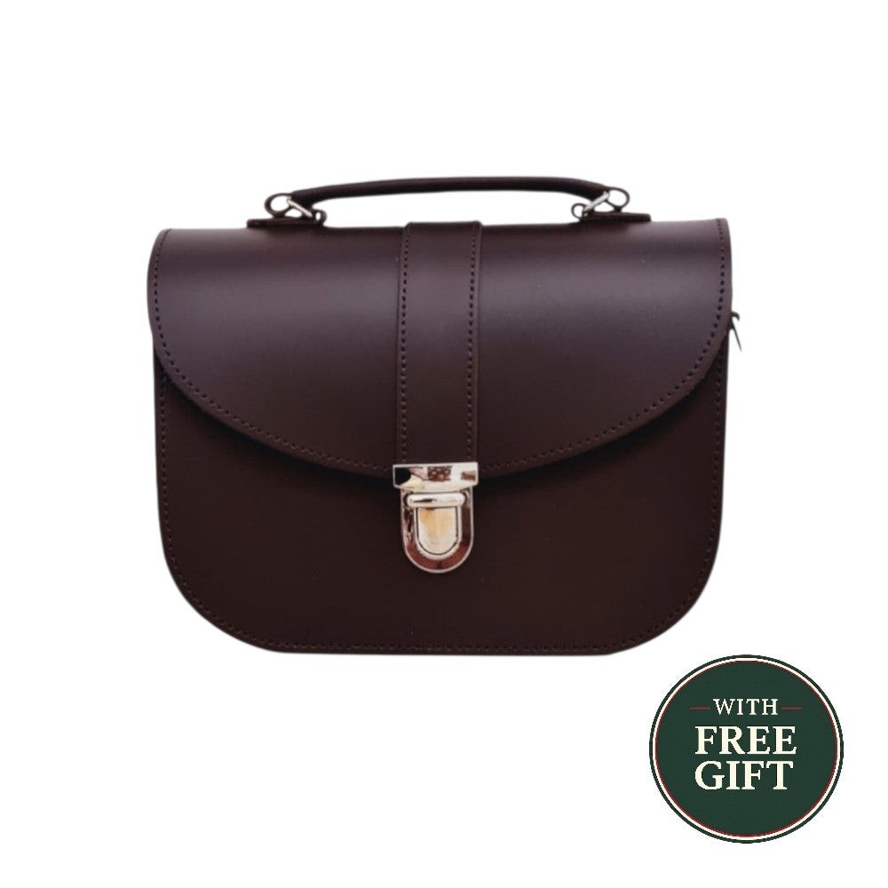 Olympia Handmade Leather Bag - Dark Brown
