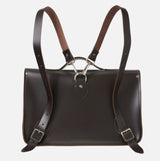 Leather Backpack Satchel Dark Brown 14.5'' - In Stock & Ready to Ship