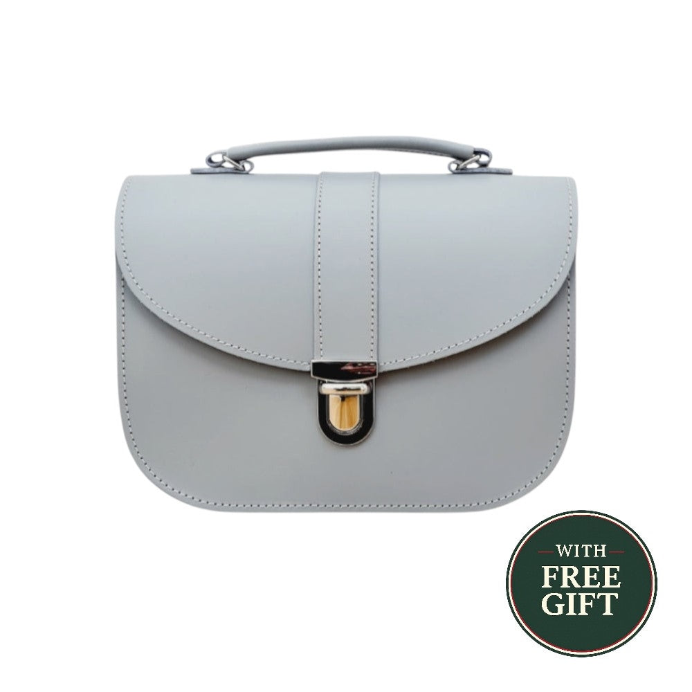 Olympia Handmade Leather Bag - Ghost Grey