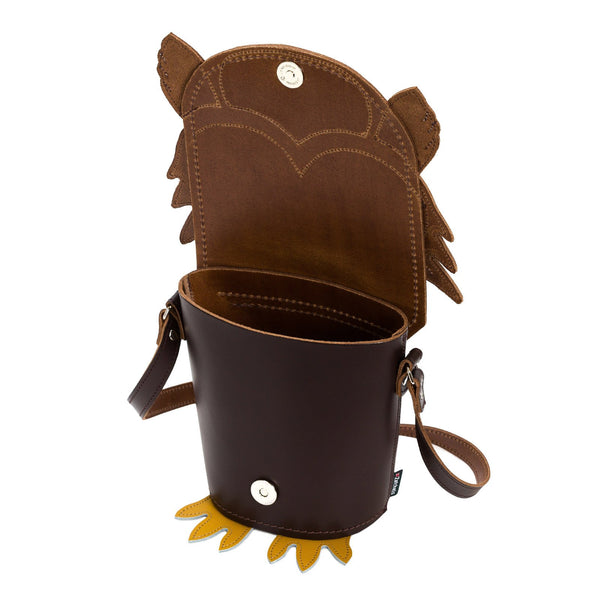 Screech Owl Handmade Leather Bag