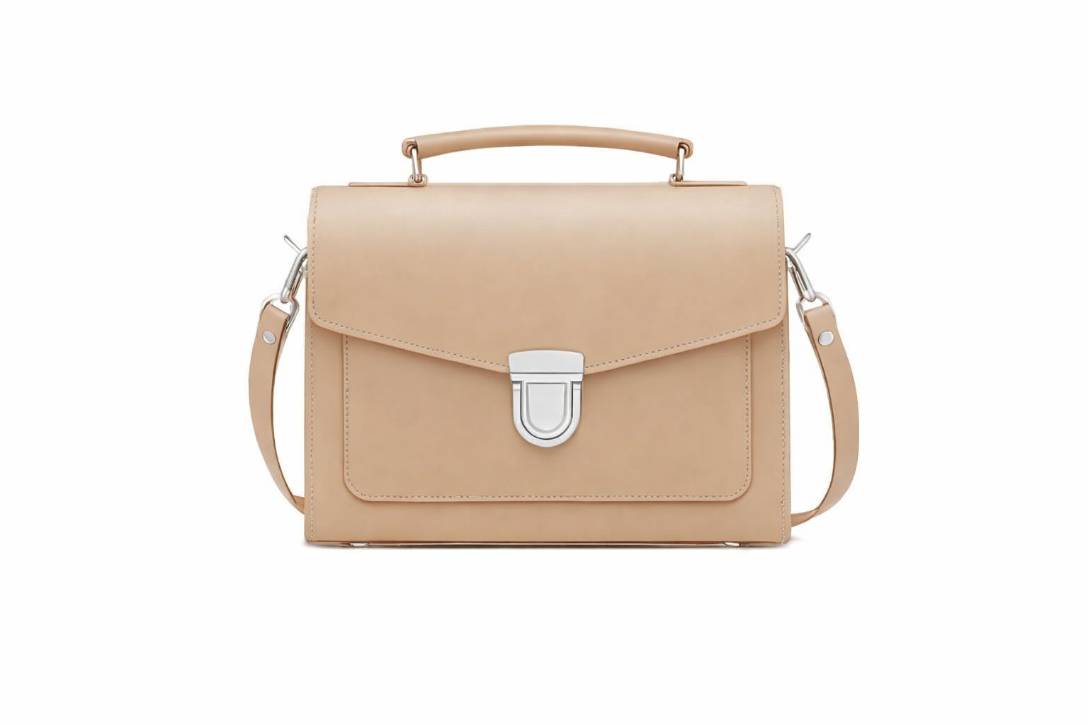 Leather Sugarcube Grande Handbag - Iced Coffee - In Stock & Ready to Ship
