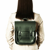 Handmade Leather City Backpack - Ivy Green