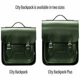 Handmade Leather City Backpack - Ivy Green