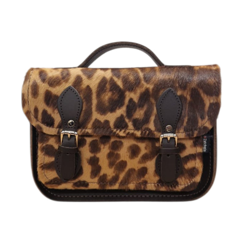 Leather Midi Satchel - Leopard Print - In Stock & Ready to Ship