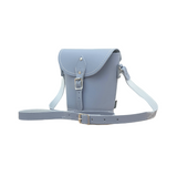 Handmade Leather Barrel Bag - Lilac Grey