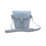 Handmade Leather Barrel Bag - Lilac Grey