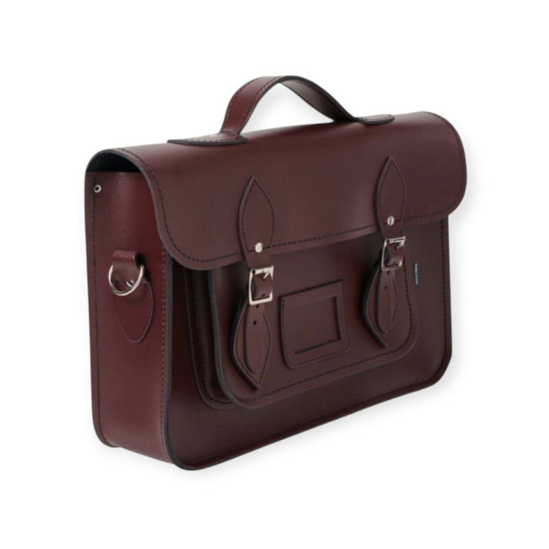 Leather Backpack Satchel Marsala Red 16'' - In Stock & Ready to Ship