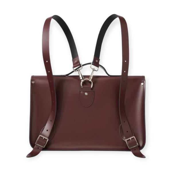Leather Backpack Satchel Marsala Red 16'' - In Stock & Ready to Ship
