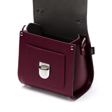 Handmade Leather Sugarcube Handbag - Marsala Red
