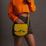 Handmade Leather Twist Lock Saddle Bag - Borneo