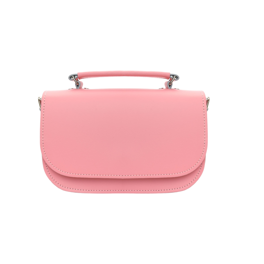 Zatchels Aura Handmade Leather Handbag Pastel Pink