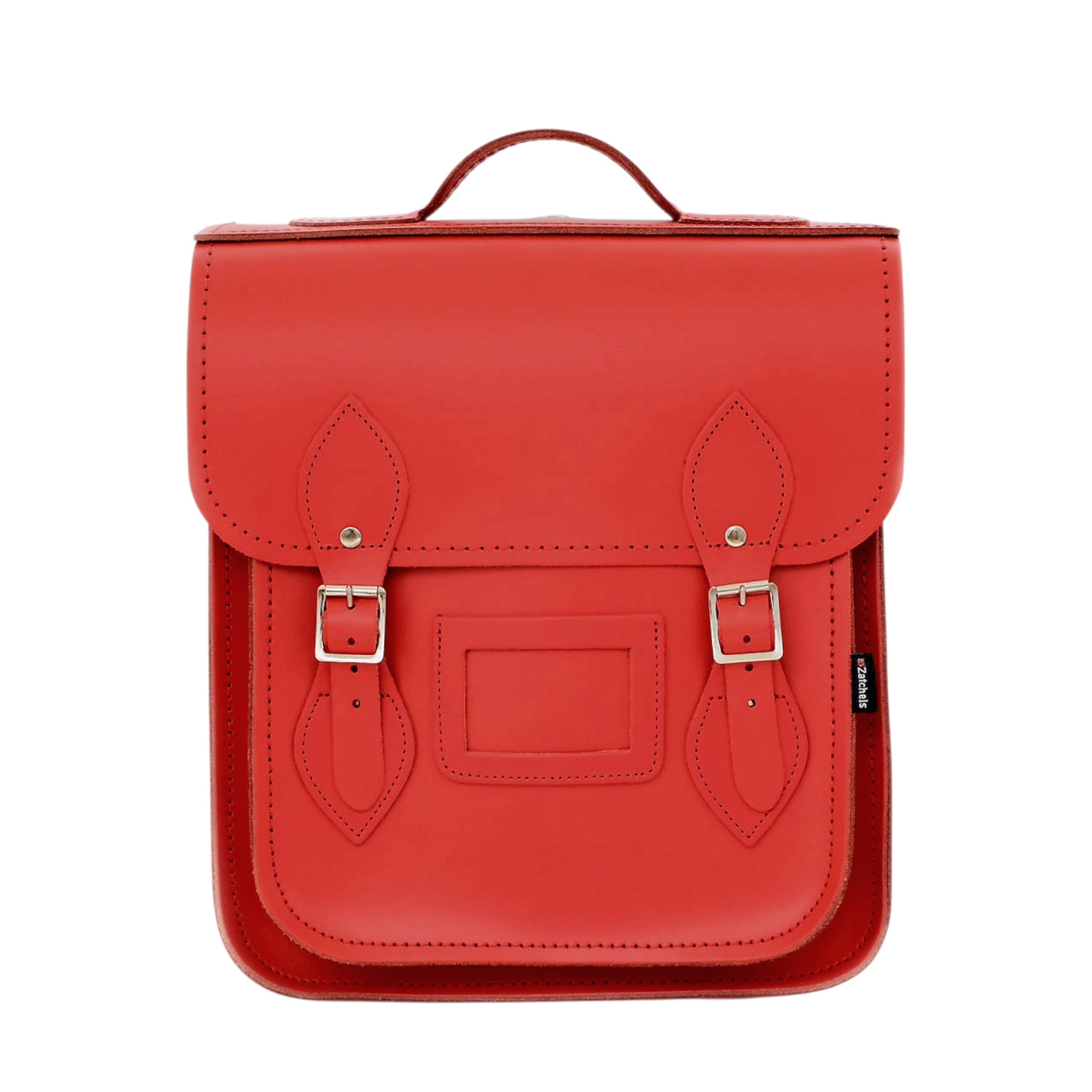 Small Leather City Backpack - Pillar Box Red - In Stock & Ready to Ship