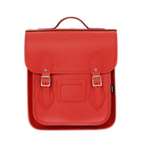 Small Leather City Backpack - Pillar Box Red - In Stock & Ready to Ship