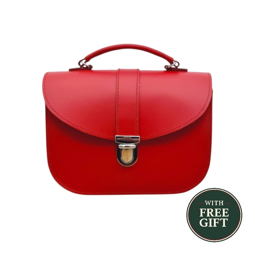 Olympia Handmade Leather Bag - Pillar Box Red